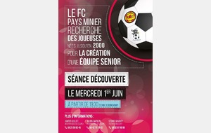 CREATION D'UNE EQUIPE SENIORS FEMININE...
