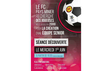 CREATION D'UNE EQUIPE SENIORS FEMININE...
