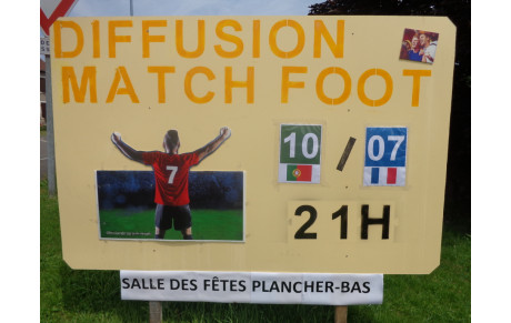 DIFFUSION DE LA FINALE DE L'EURO 2016...