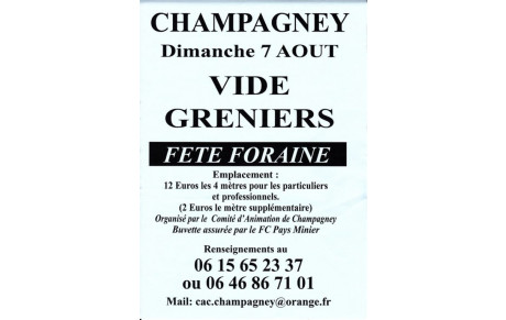 Vide greniers à Champagney