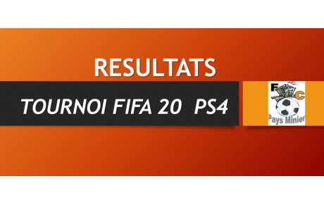 RESULTAT TOURNOI FIFA 20 - PS4